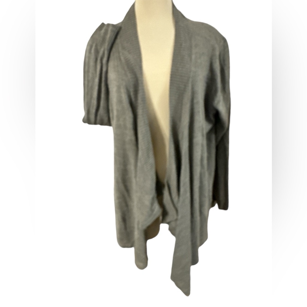 Gray cardigan sweater